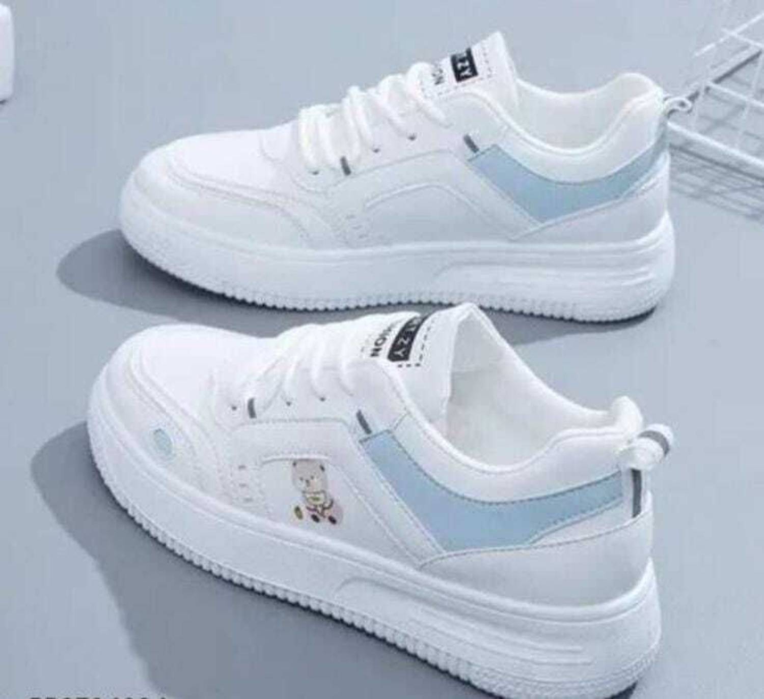 Avose Girls Lace Sneakers White - Image 1