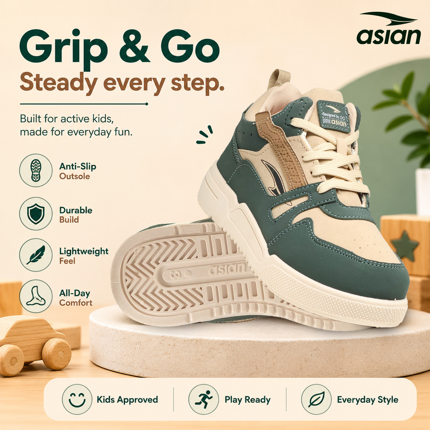 Image of asian Boys Lace Sneakers