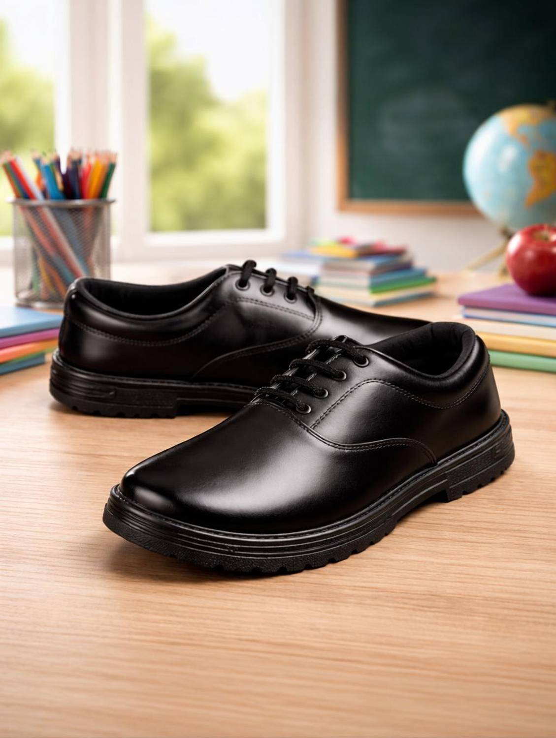 AARKshit Boys Lace School Shoes