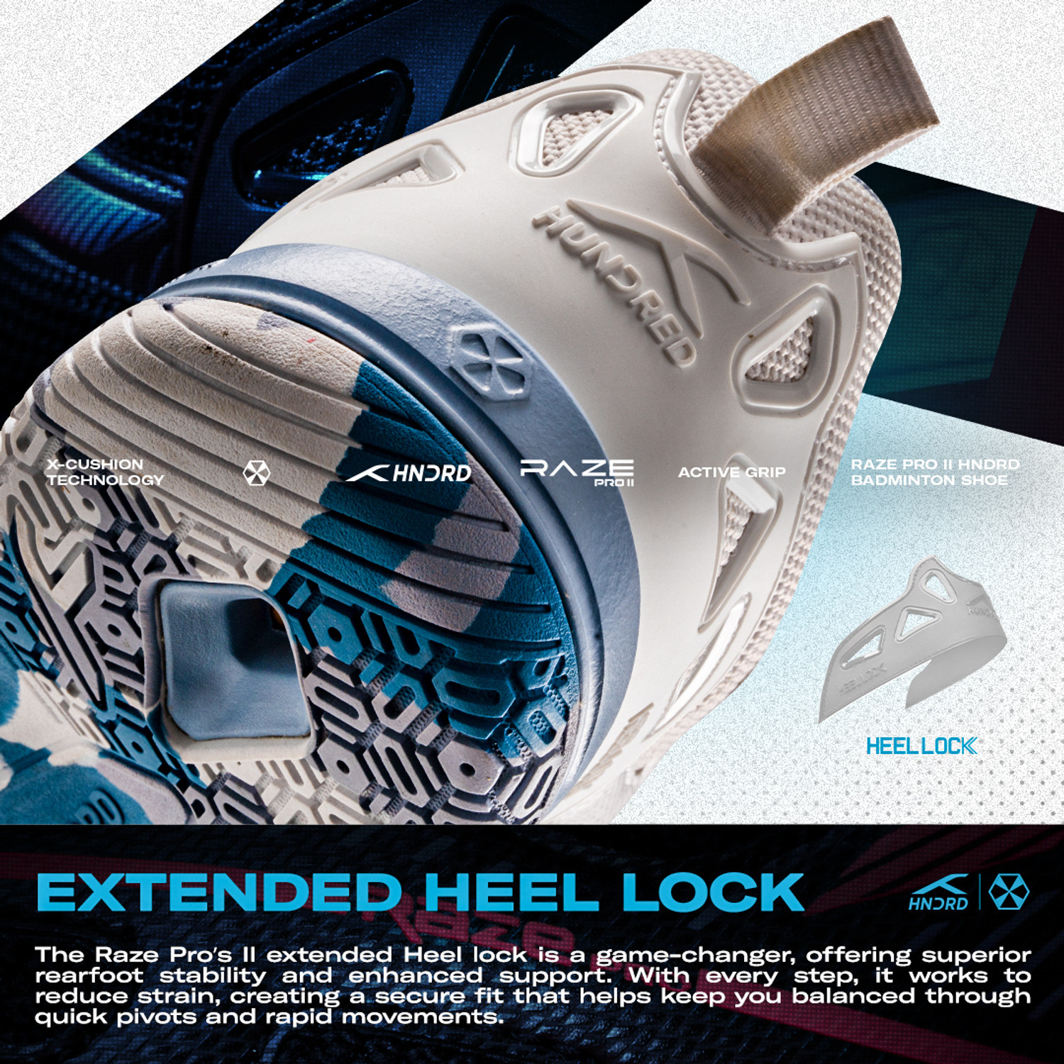 Image of Hundred Raze Pro II Badminton Shoes For Men