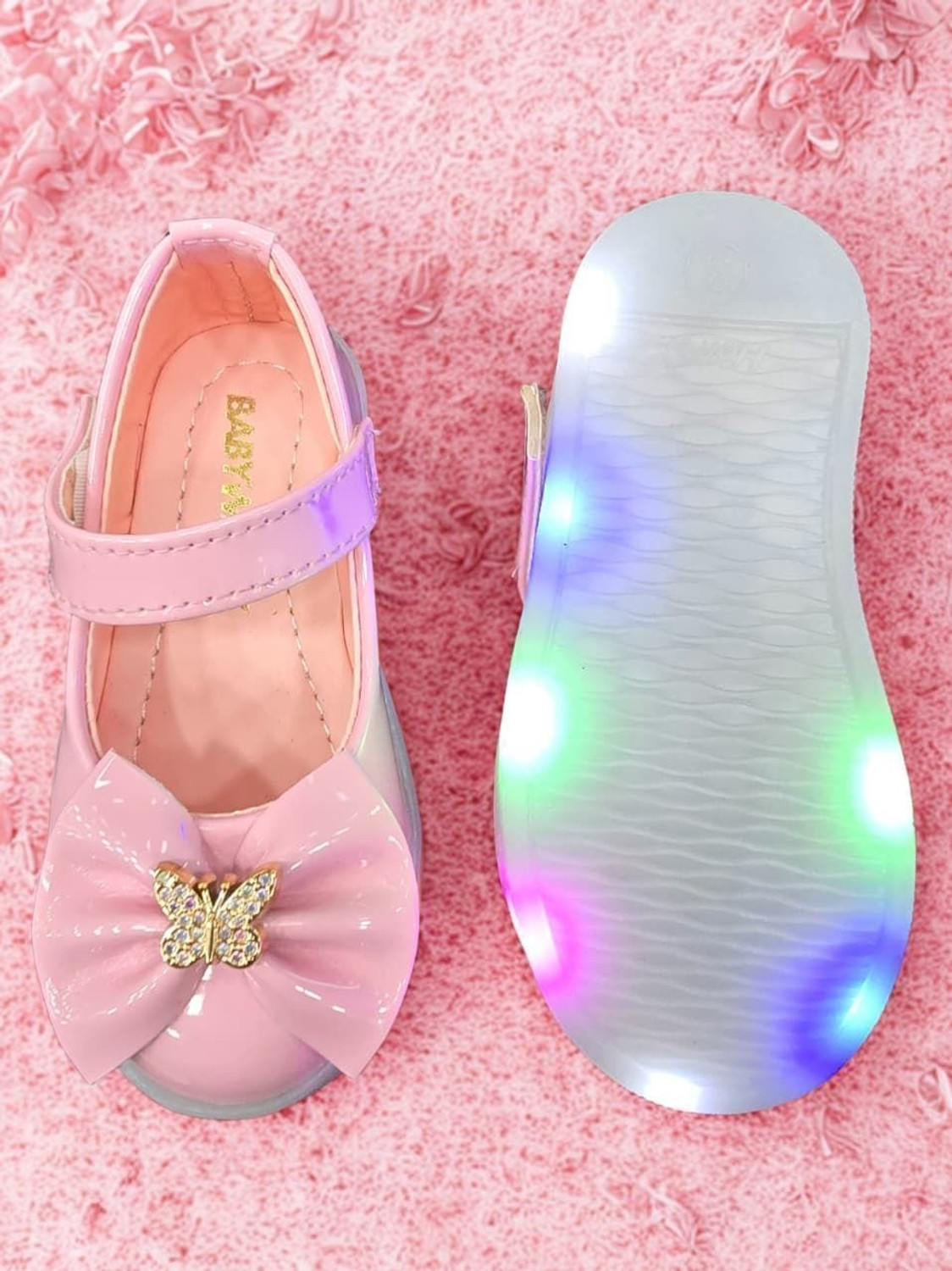 Image of BABYWALKX Girls Velcro LED Shoes