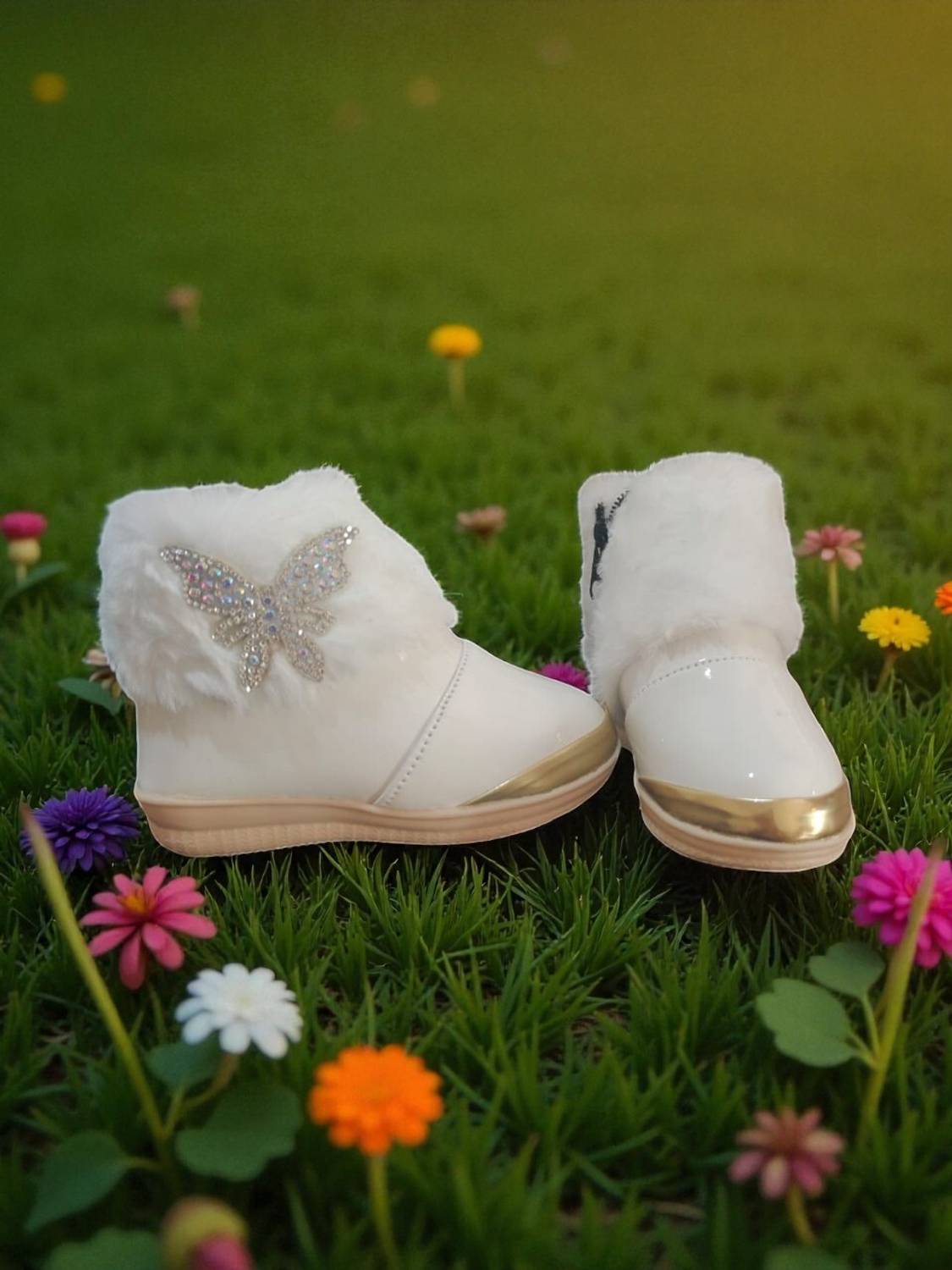 AWALIWALI Girls Zip Casual Boots