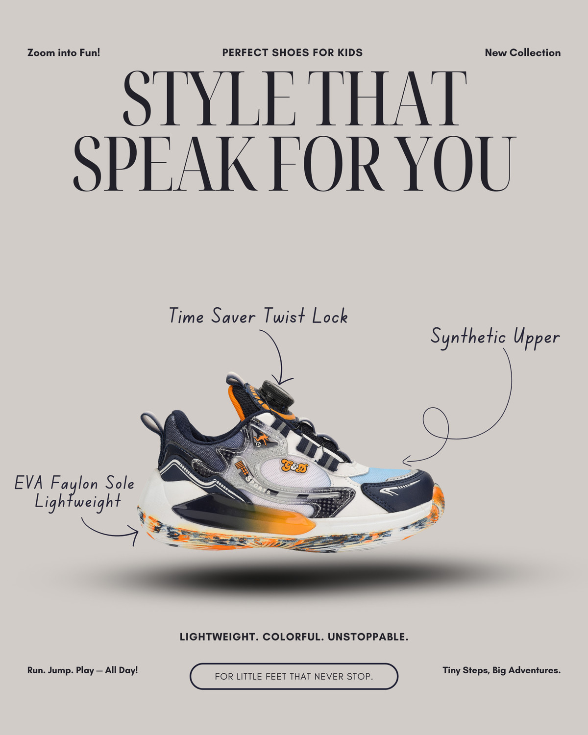 Image of G&D Boys & Girls Lace Running Shoes