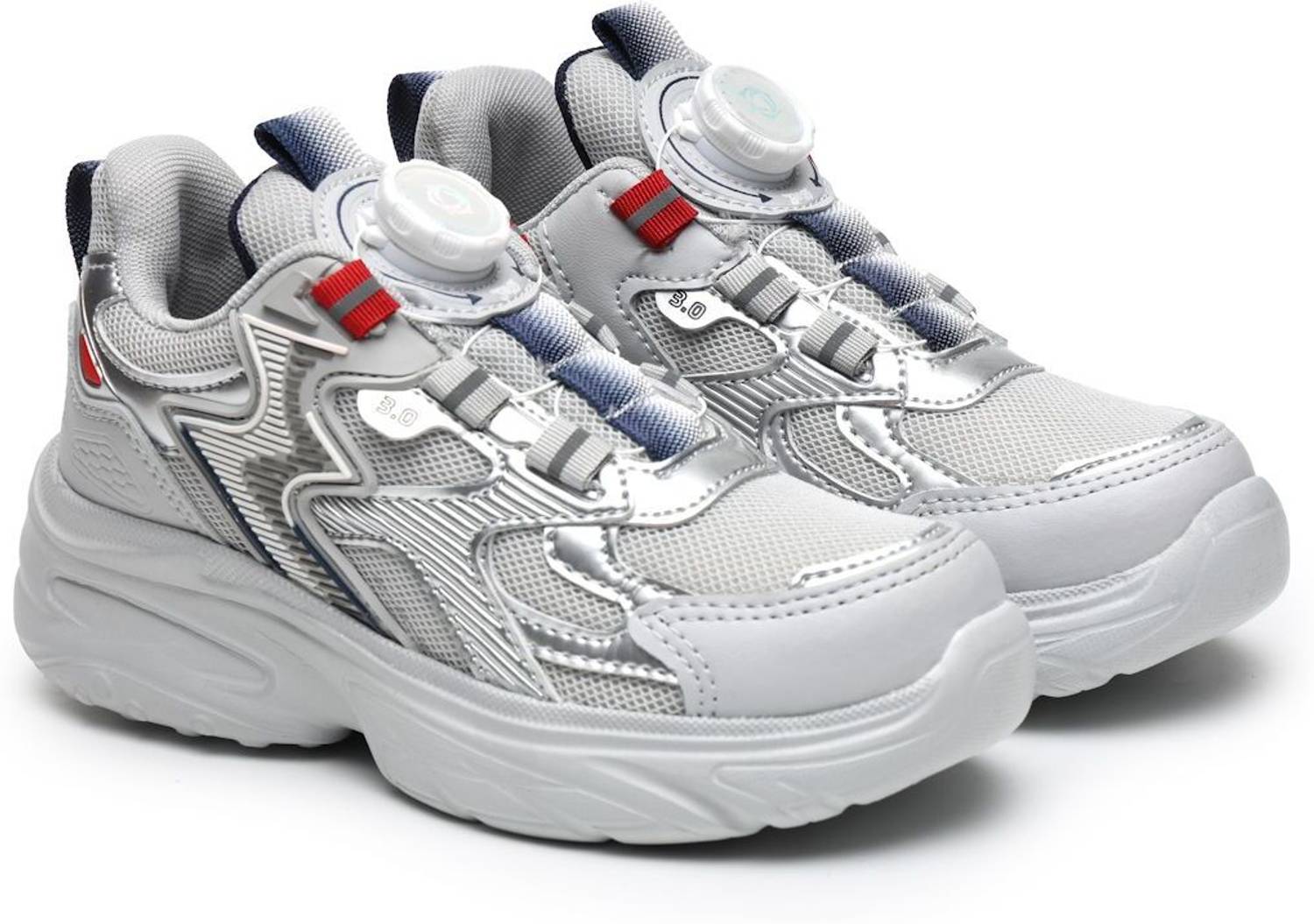 G&D Boys & Girls Lace Running Shoes Gray - Image 4