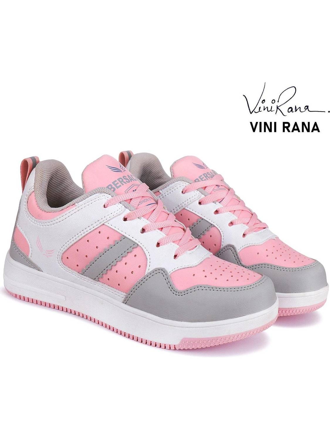 BERSACHE Girls Lace Running Shoes