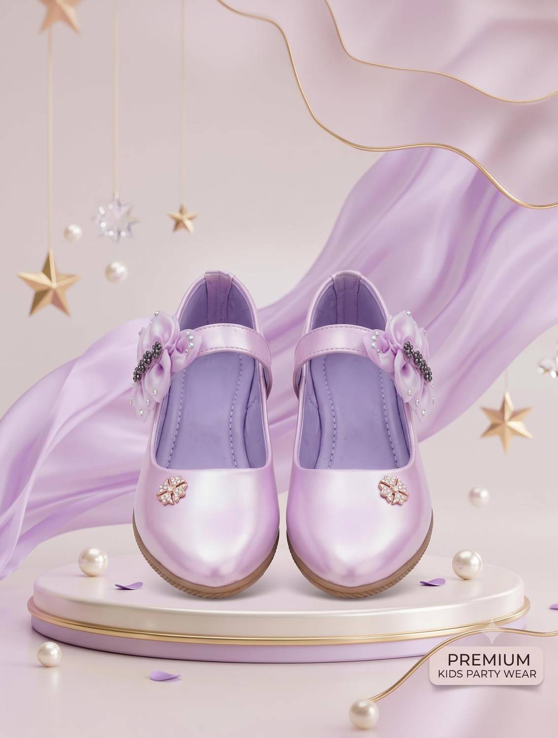 BRUTON Girls Velcro Ballerinas