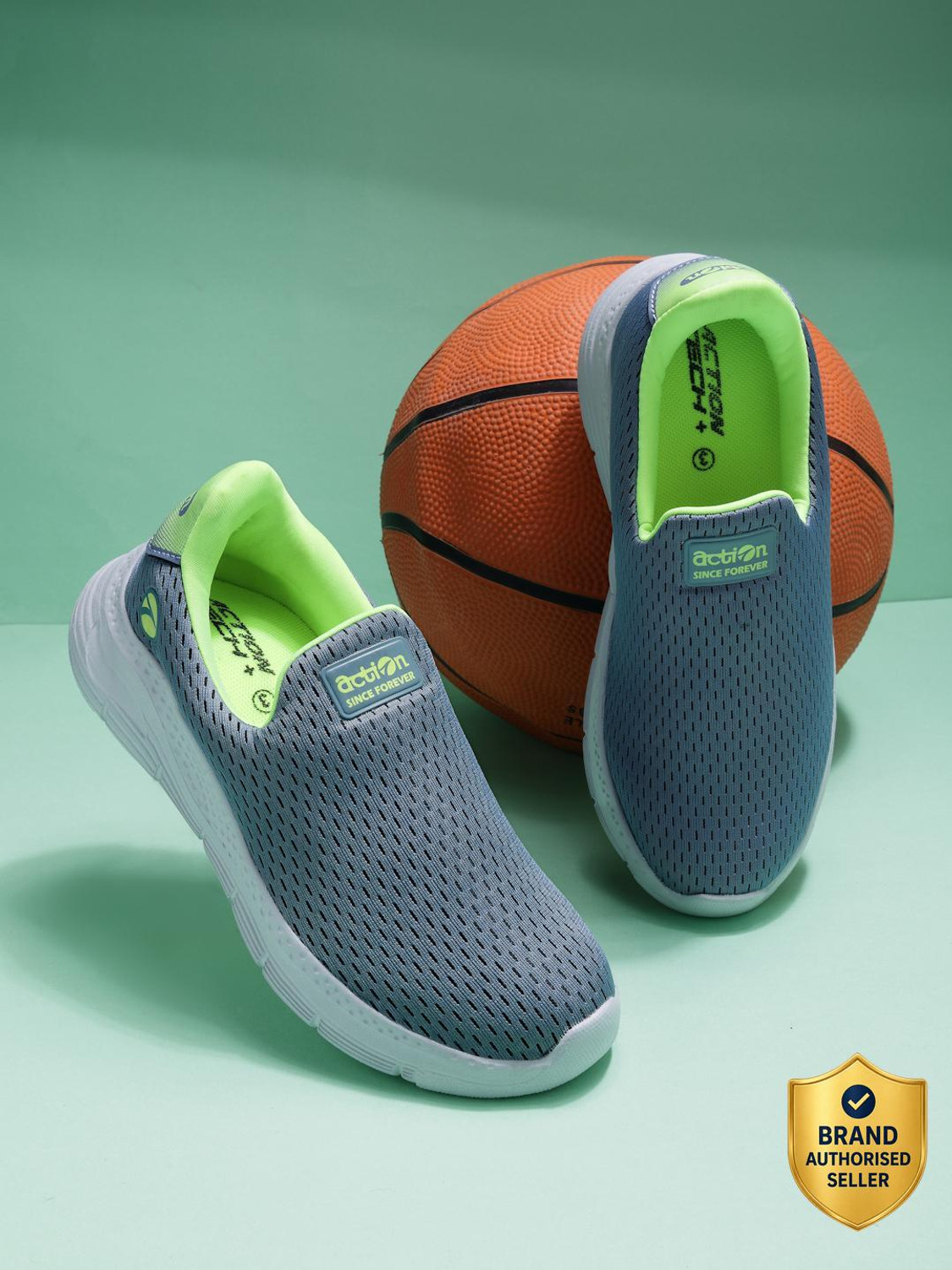 Image of action Athleo MASTER-424 Durable Comfortable Breathable Lighweight Sports Slip-On Boys Slip on Running Shoes
