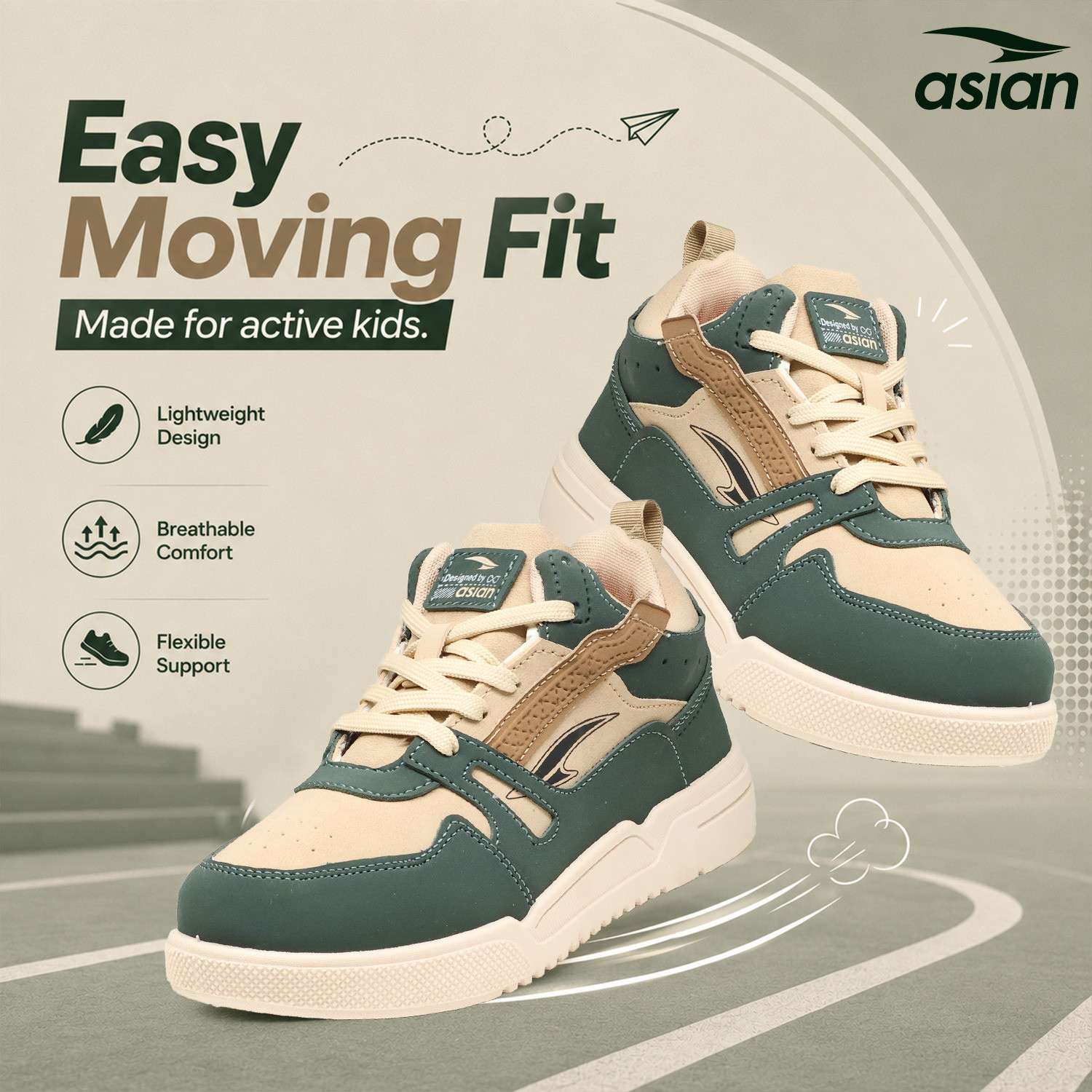 Image of asian Boys Lace Sneakers