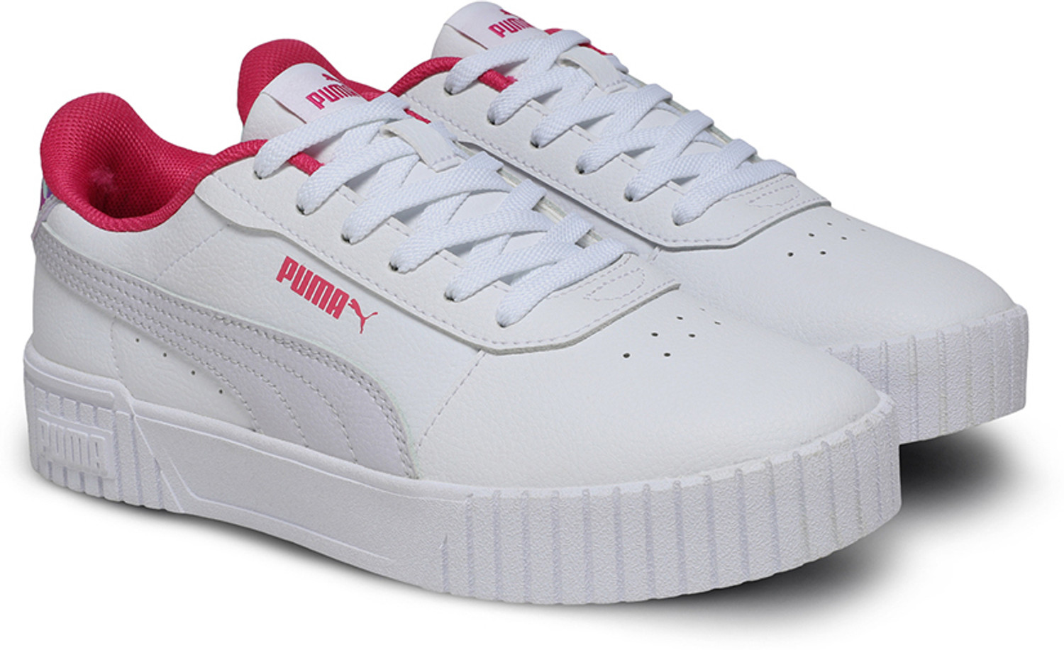 Image of PUMA Lace Sneakers For Girls (White, 12-13 Years)