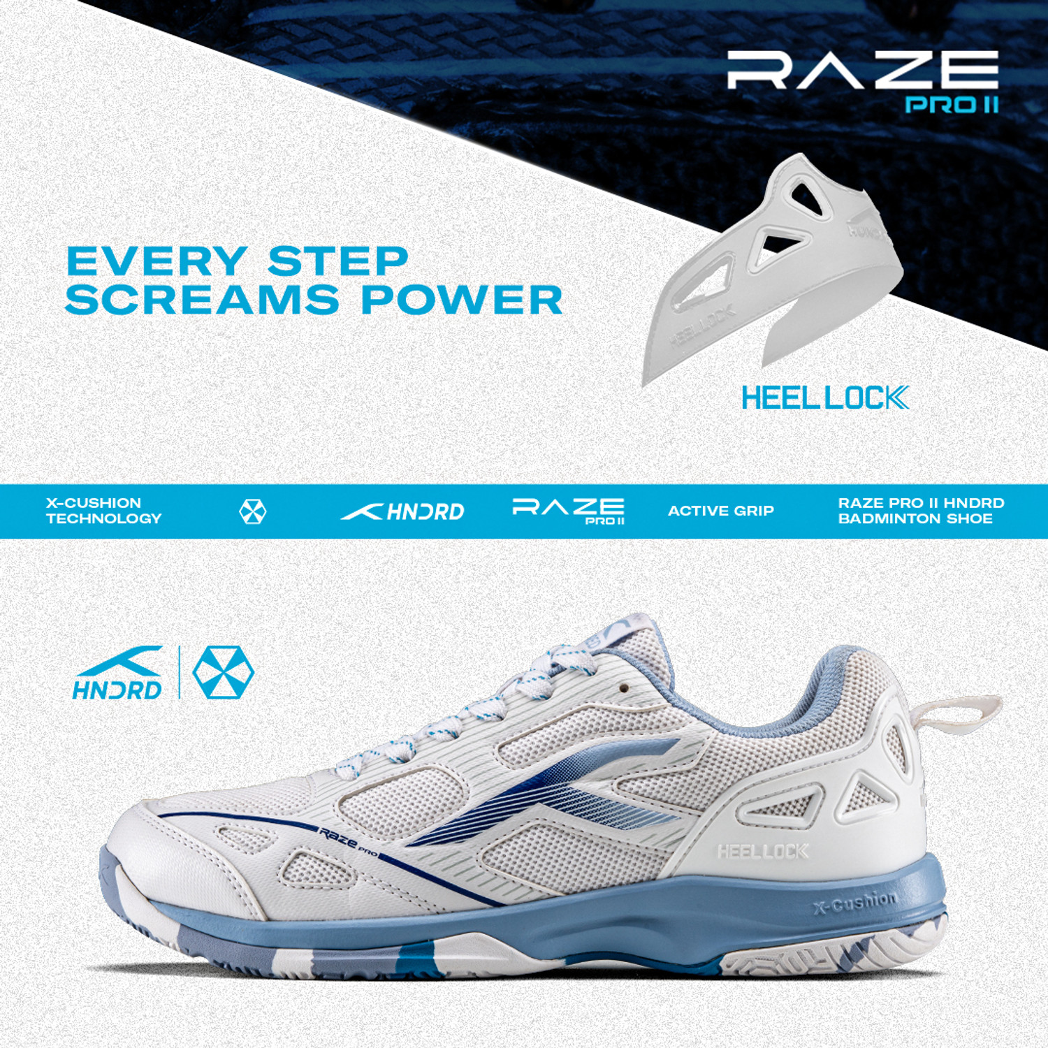 Image of Hundred Raze Pro II Badminton Shoes For Men