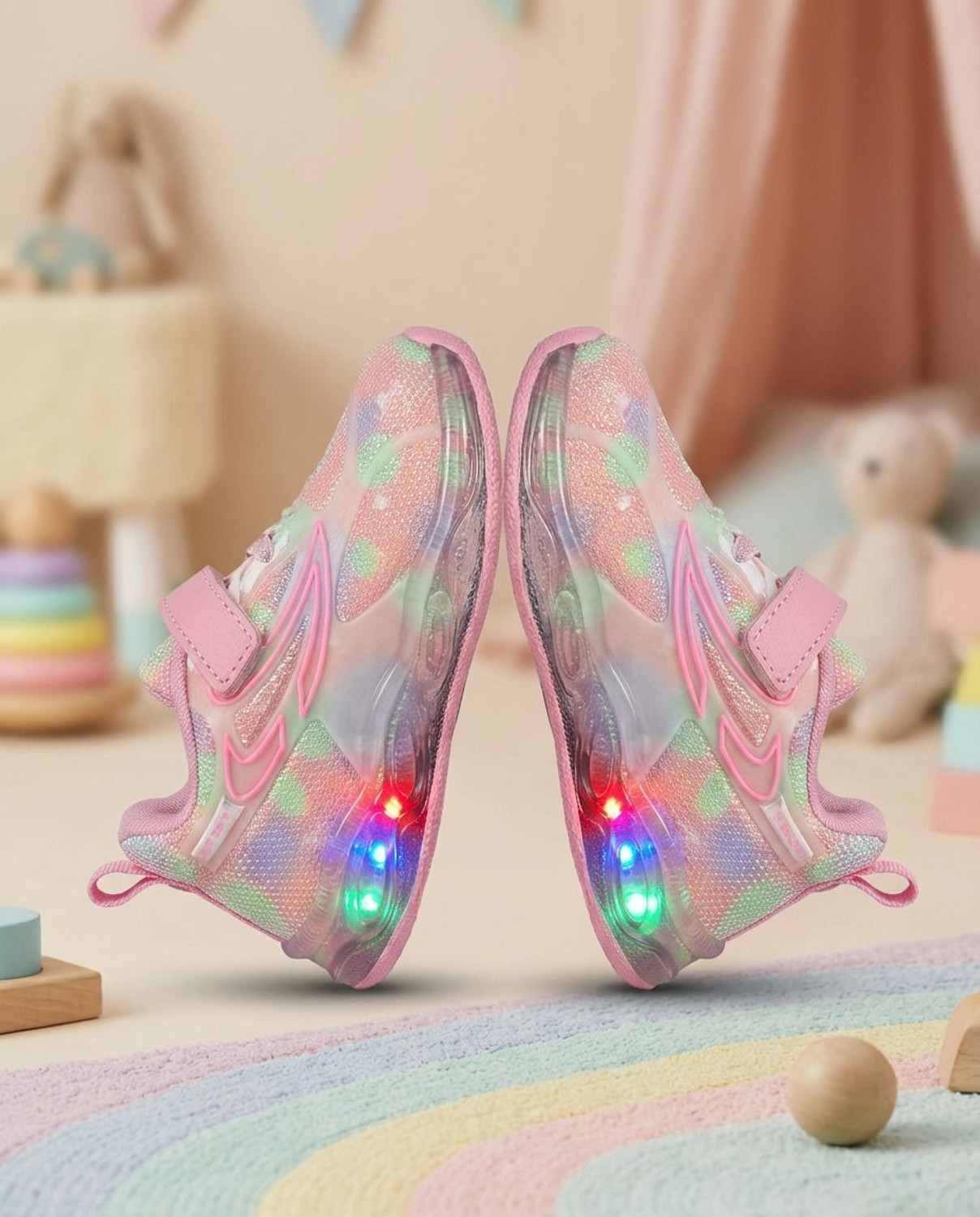 Image of Baniroma Girls Velcro LED Shoes