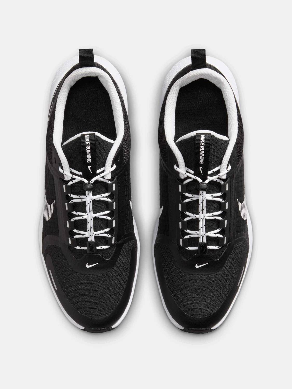 NIKE Boys & Girls Black Drawstring Running Shoes - Image 5