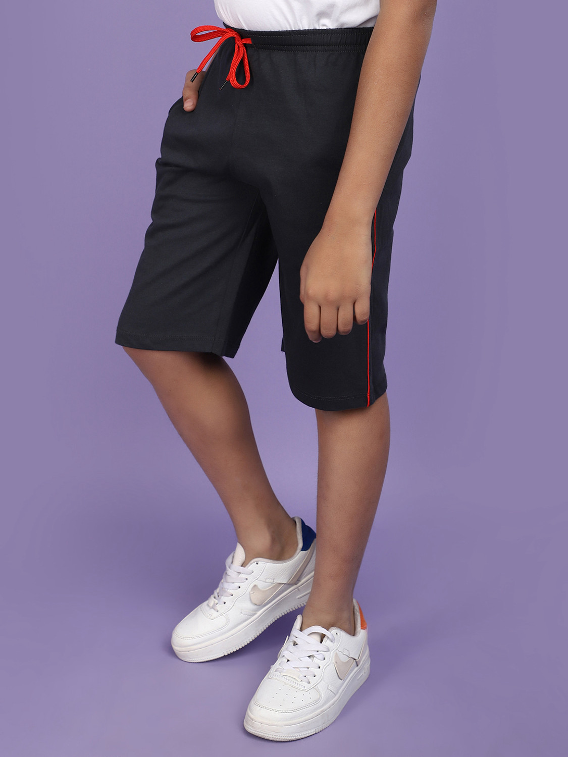 Image of V-MART Short For Boys Casual Solid Cotton Blend