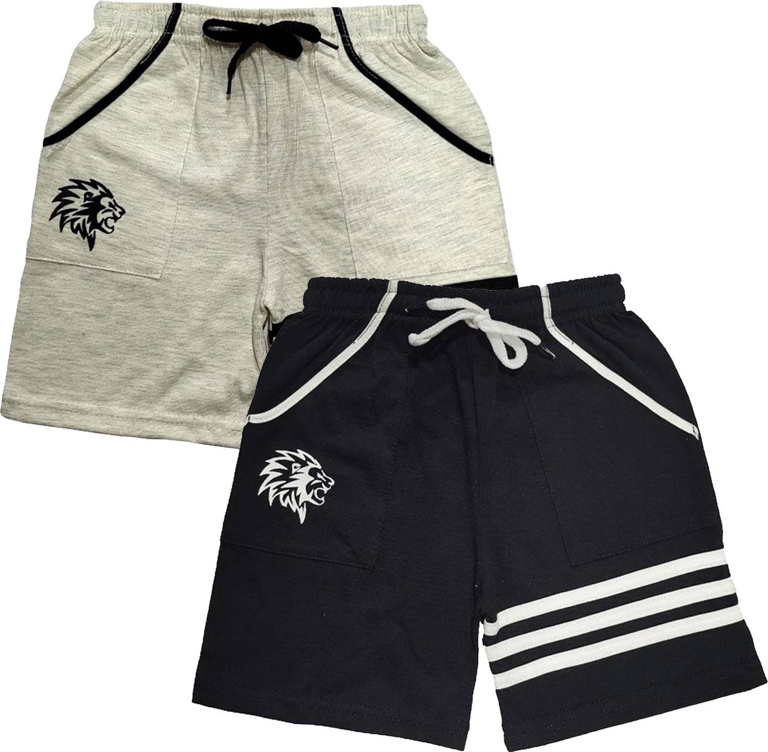 ATLANS Short For Boys Casual Striped Cotton Blend