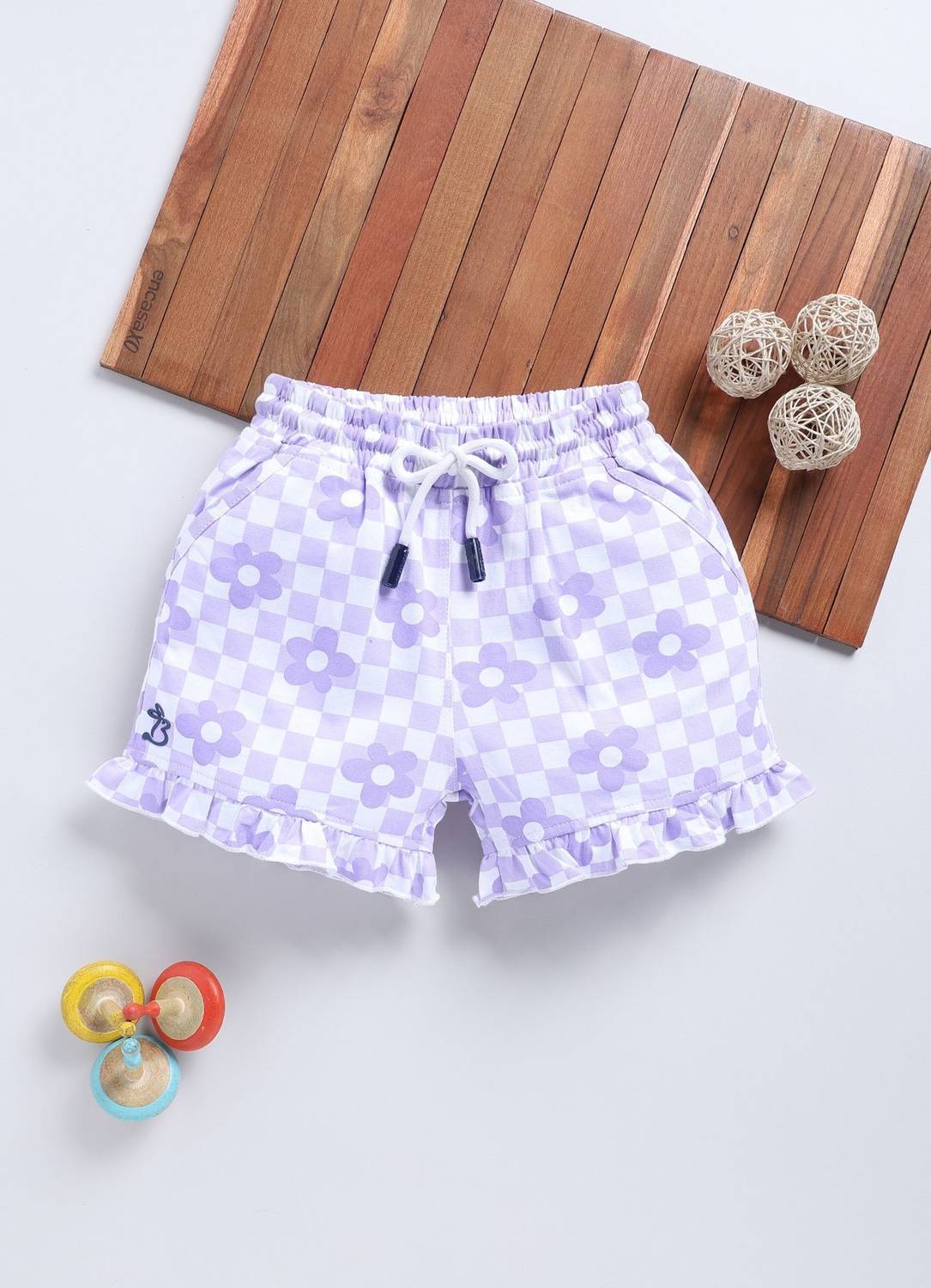 BISKID Short For Girls Casual Printed Pure Cotton