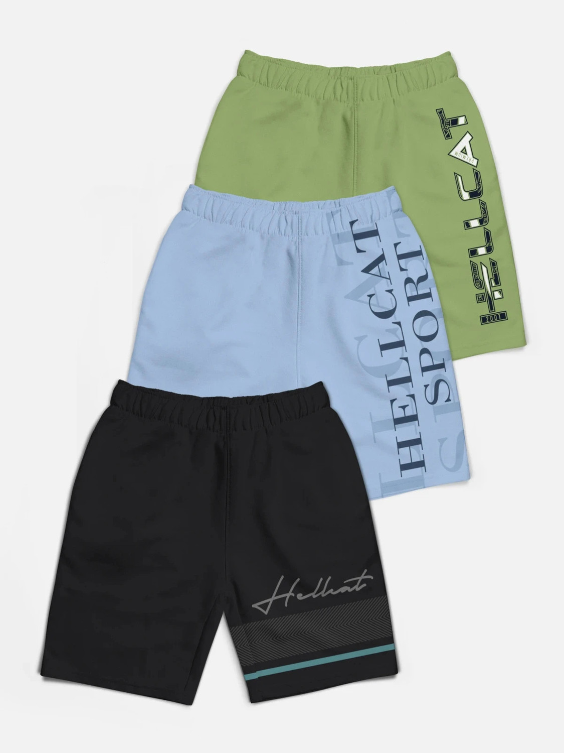 Image of Hellcat Short For Boys Casual Printed Cotton Blend
