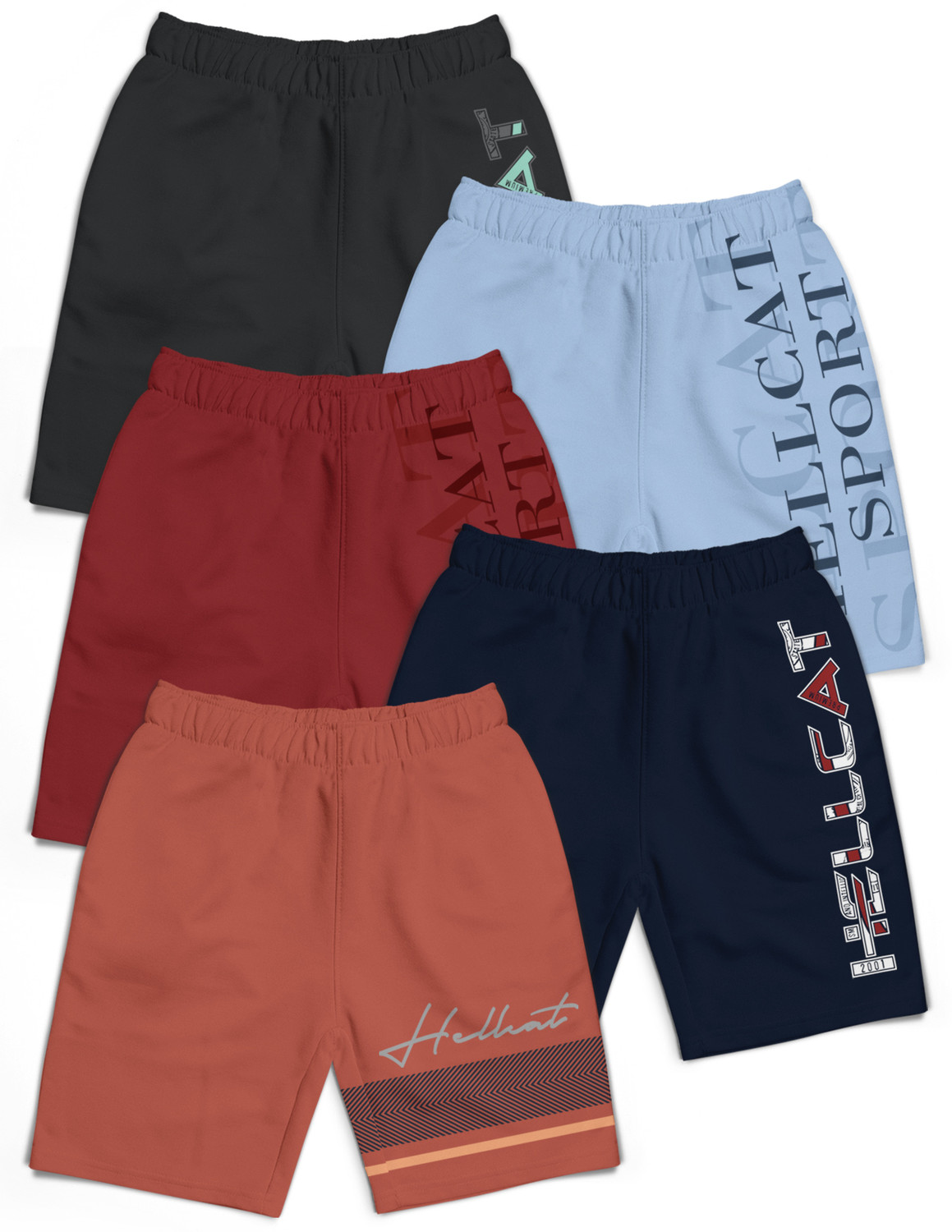 Image of Hellcat Short For Boys Casual Printed Cotton Blend