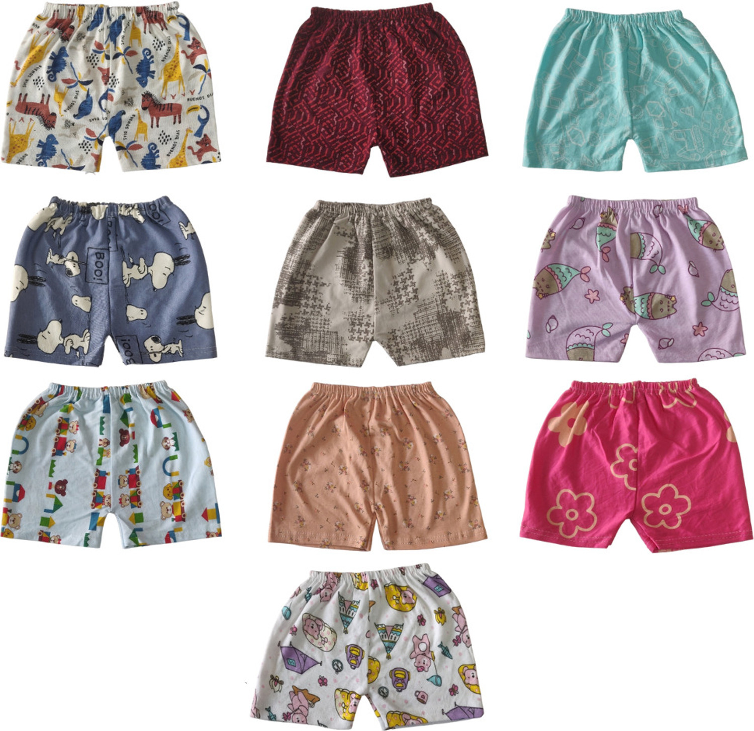 Image of HARGAR Short For Baby Boys & Baby Girls Casual Printed Cotton Blend
