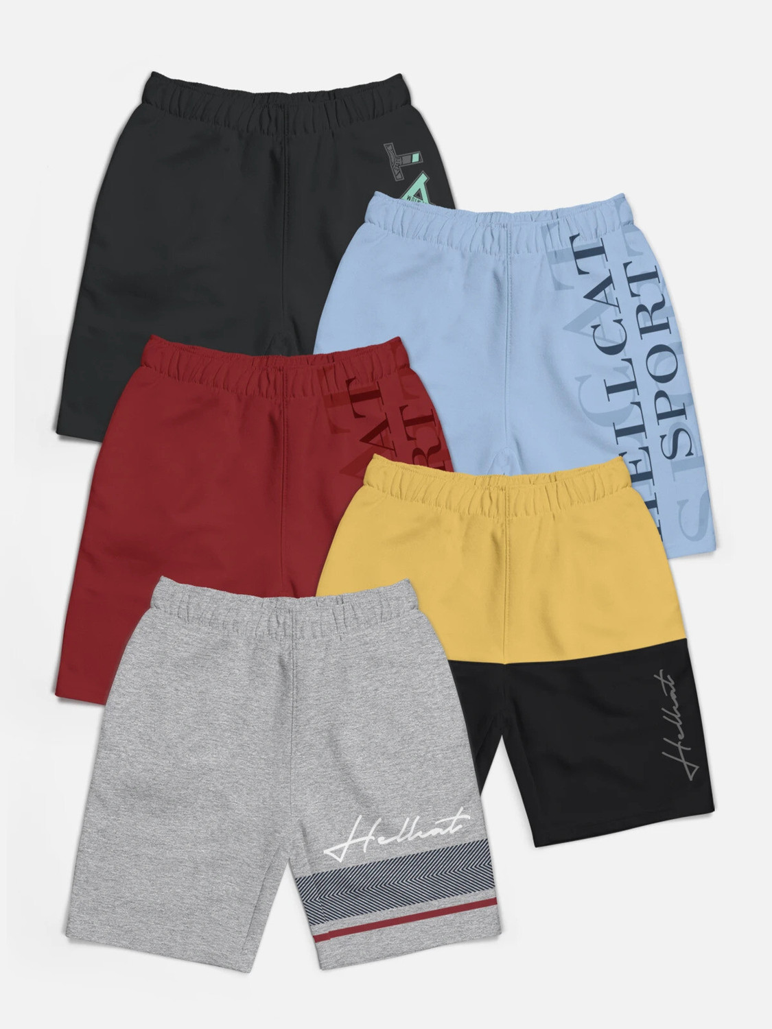 Image of Hellcat Short For Boys Casual Printed Cotton Blend