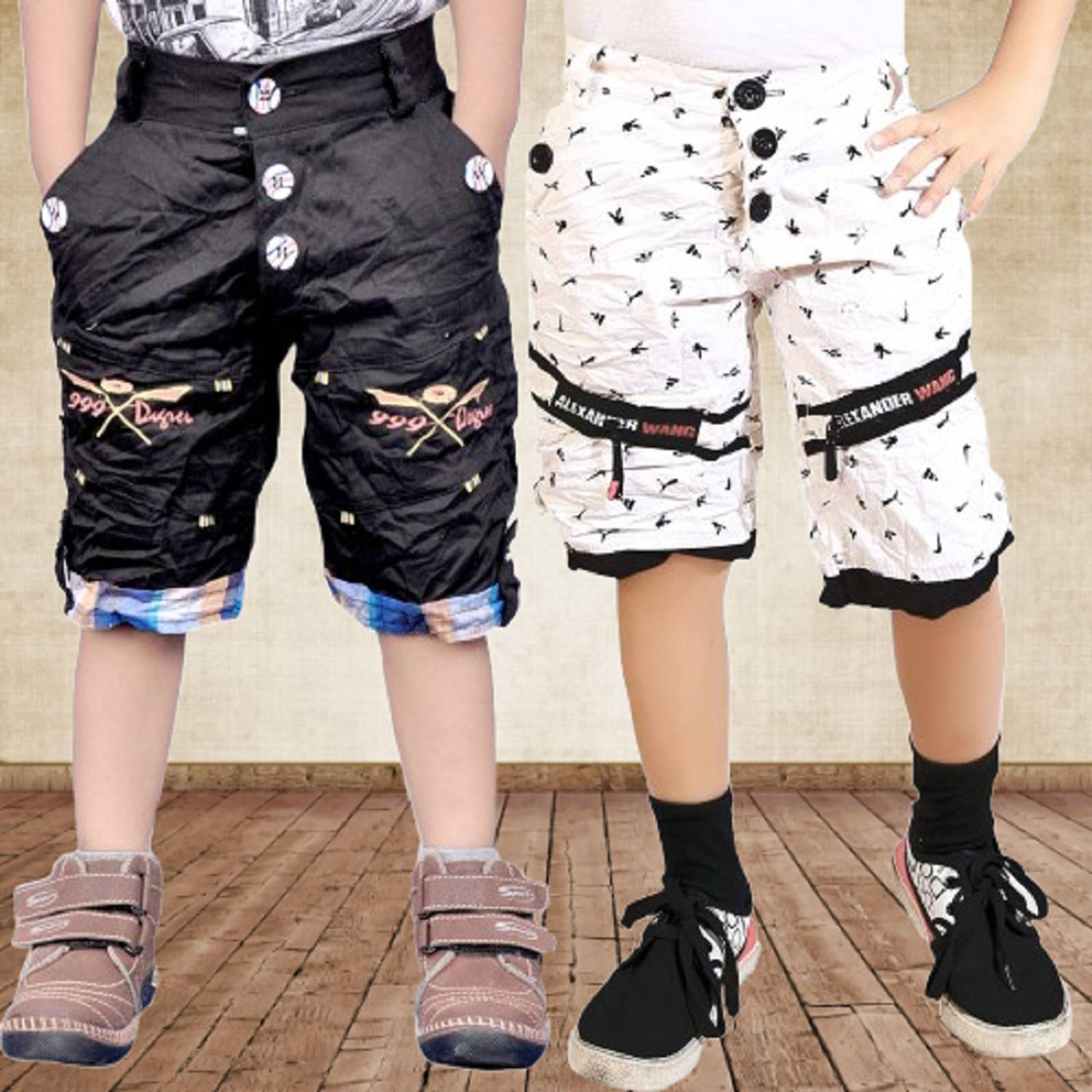 AD & AV Short For Boys Casual Printed Cotton Blend
