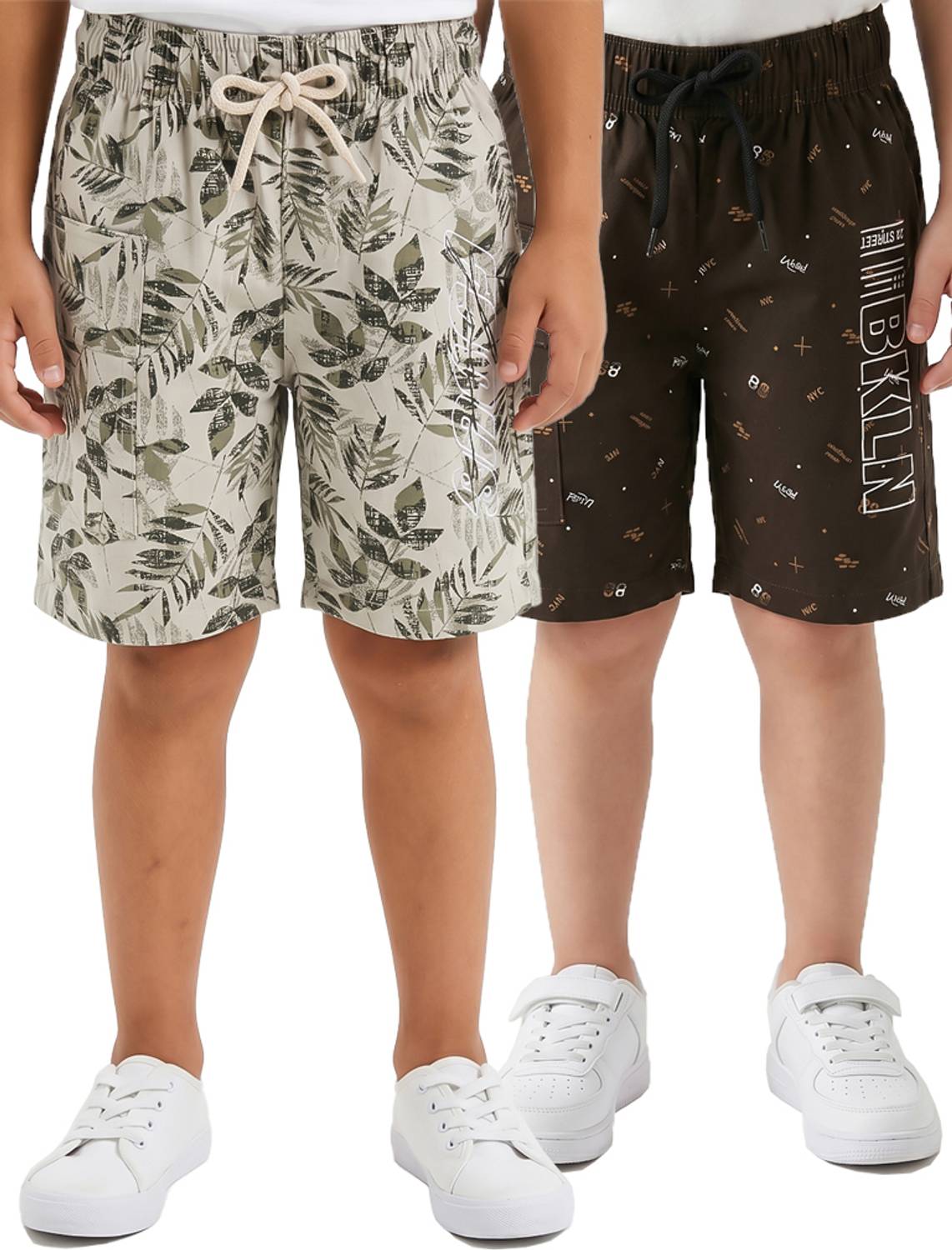 24 Street Short For Boys Casual Printed Pure Cotton