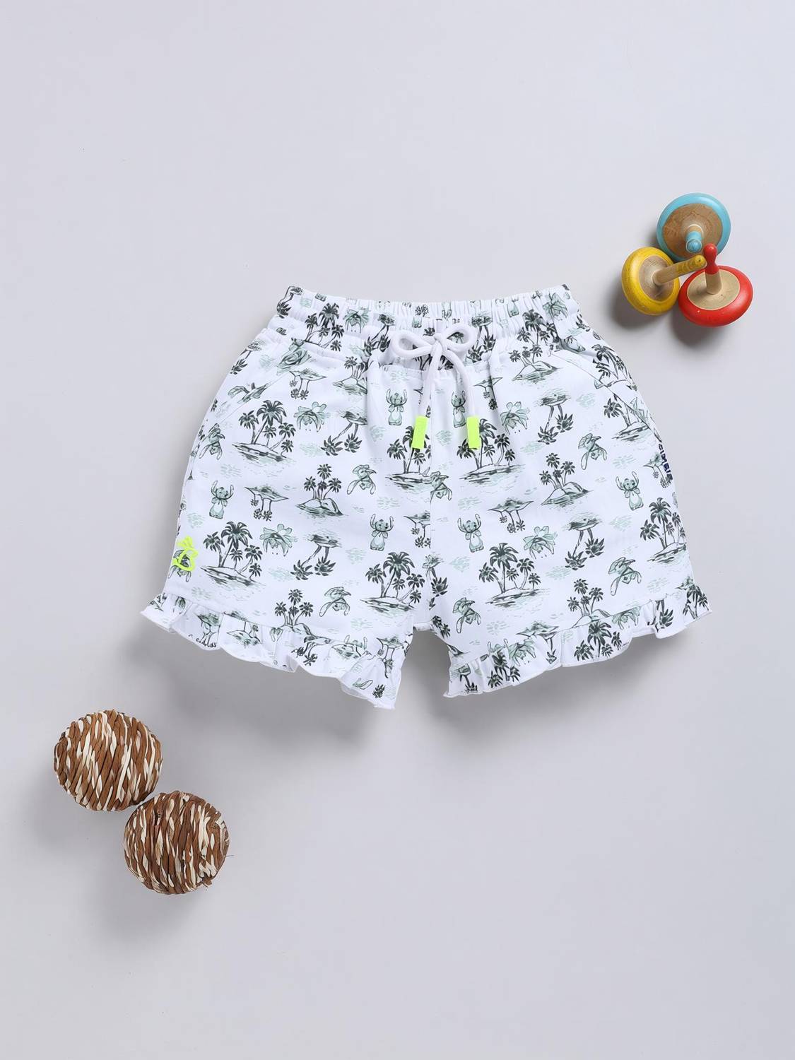 BISKID Short For Girls Casual Printed Pure Cotton