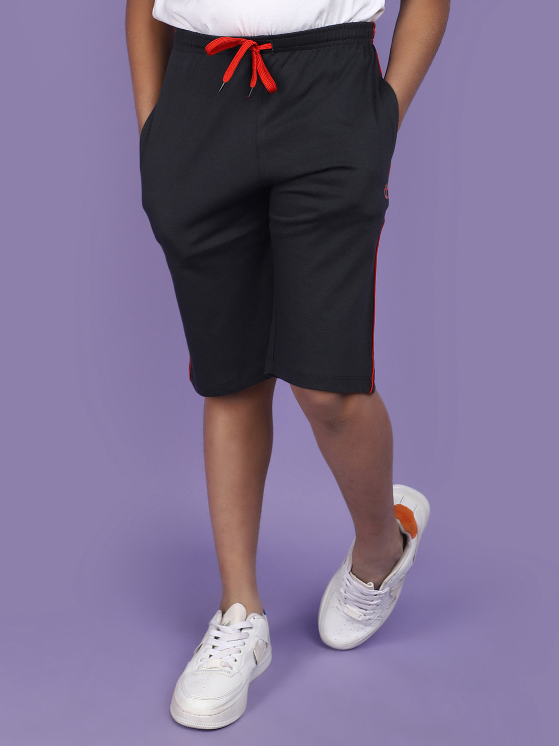 Image of V-MART Short For Boys Casual Solid Cotton Blend