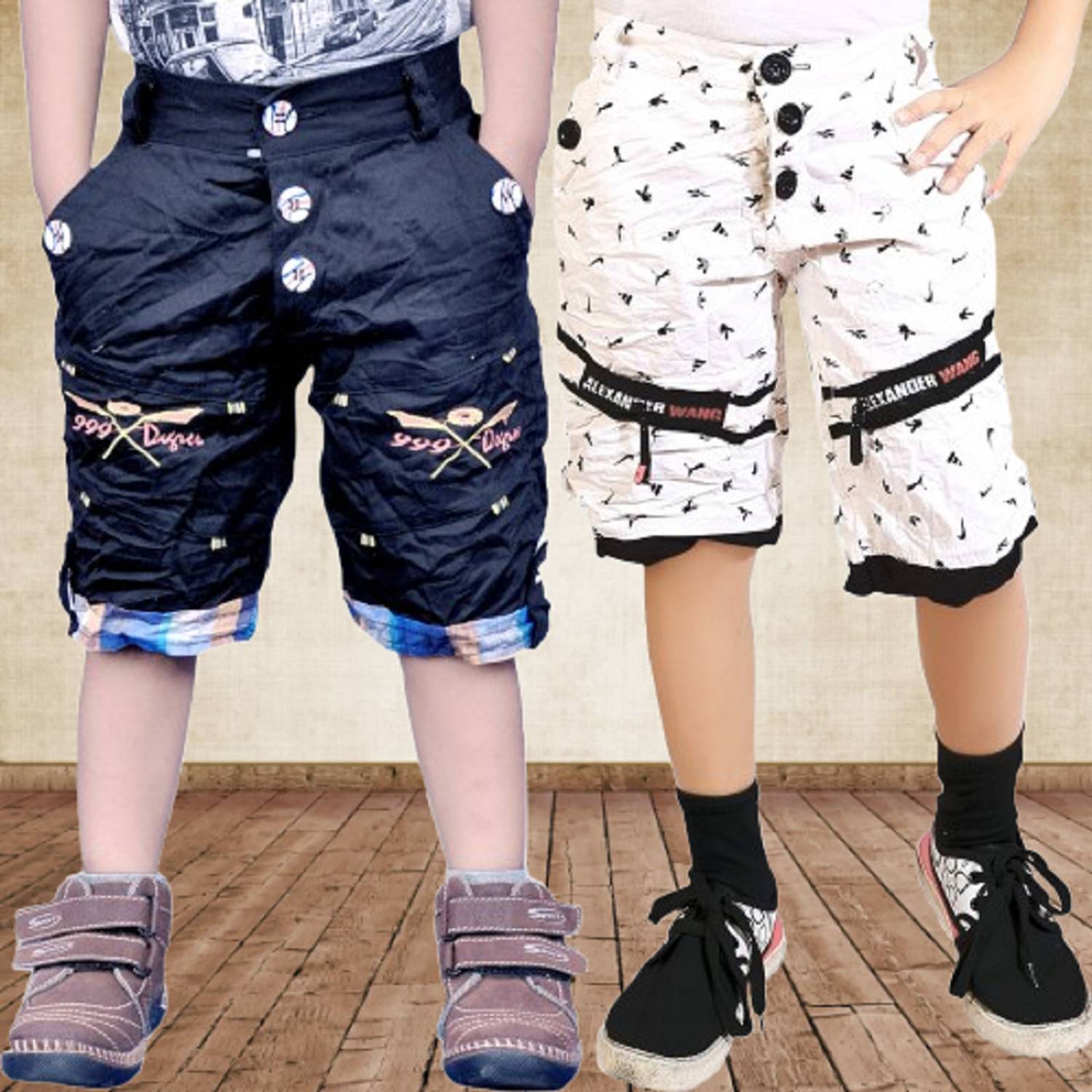AD & AV Short For Boys Casual Printed Cotton Blend