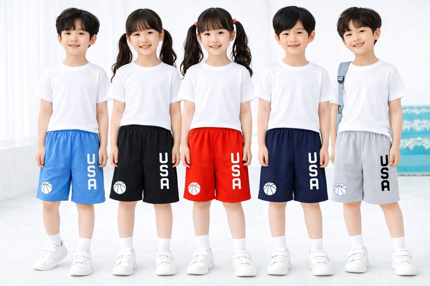 Image of KILLER Short For Boys Casual Graphic Print Pure Cotton (Multicolor, Pack of 5)