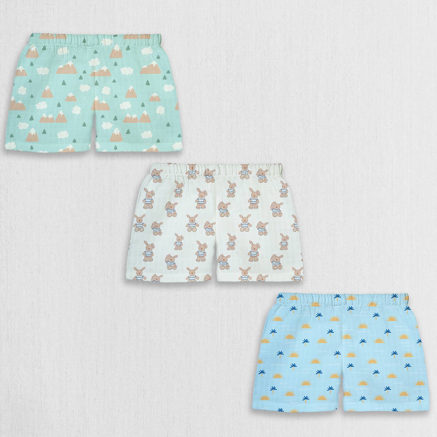 1st Step Short For Baby Boys & Baby Girls Casual Printed Pure Cotton