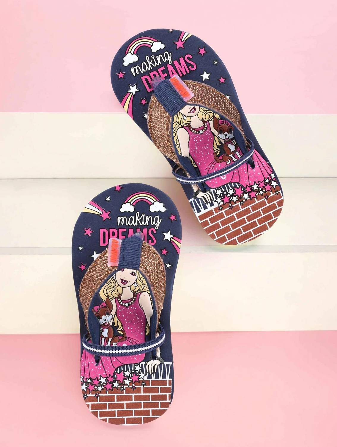 ARAVON Girls Slip On Slipper Flip Flop