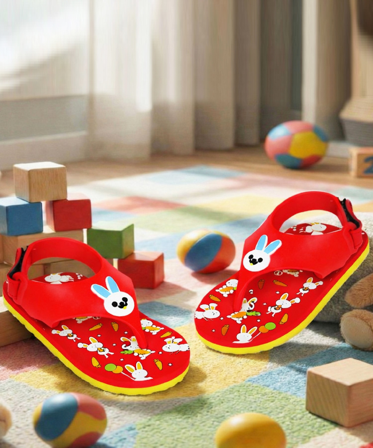 Image of Tiny Tiger Looney Toons Boys & Girls Velcro Slipper Flip Flop