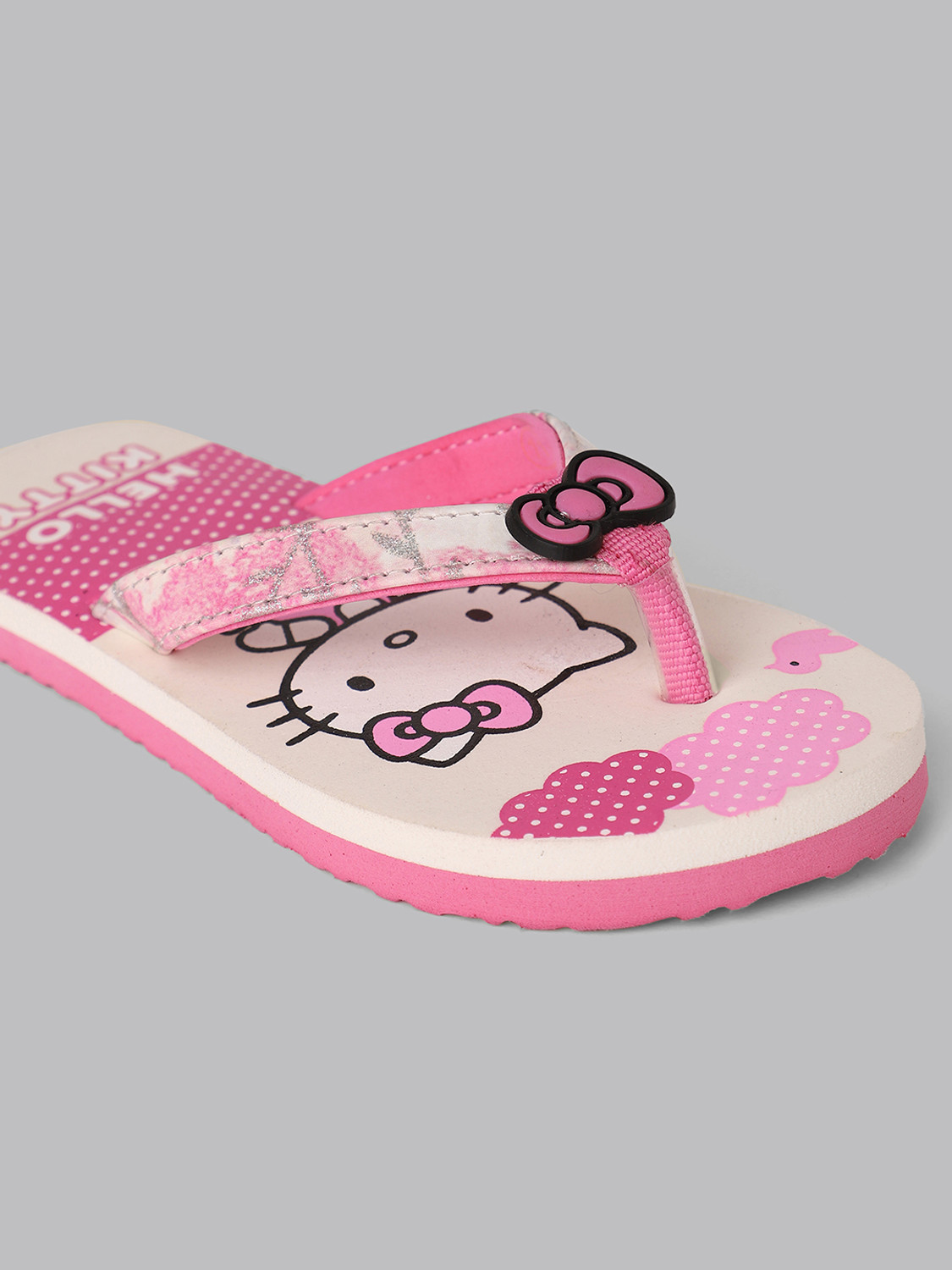 Image of kidsville Hello Kitty Girls Slip On Slipper Flip Flop