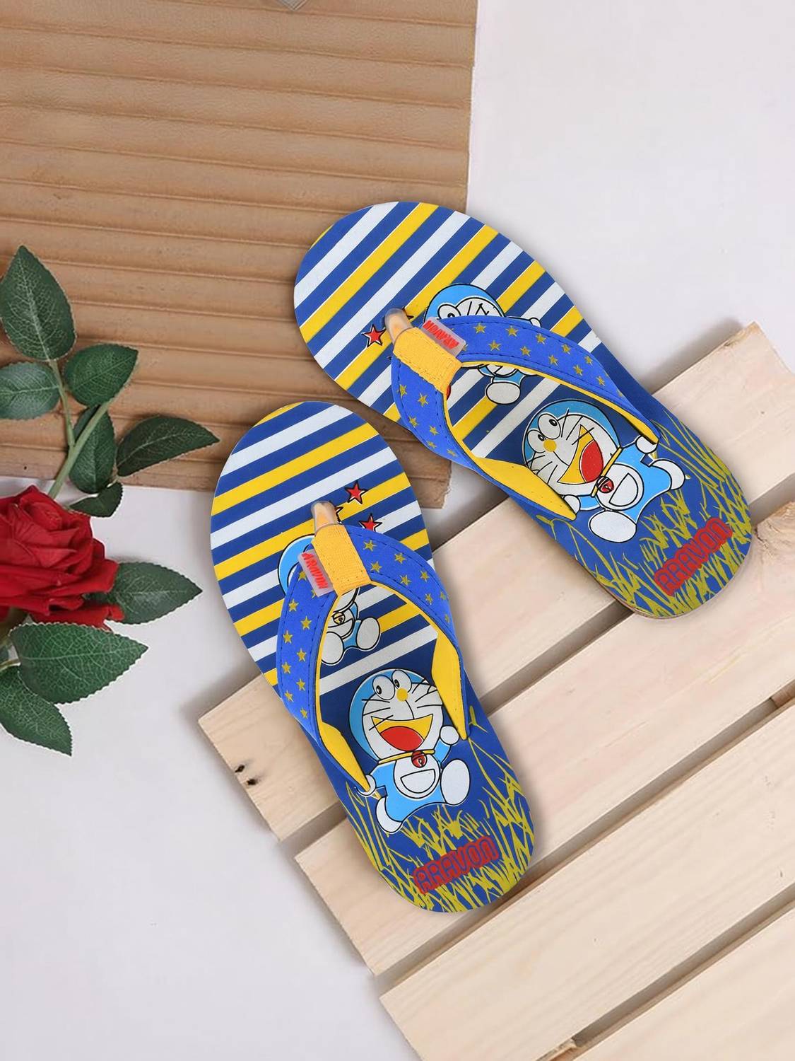 ARAVON Doraemon Boys & Girls Slip On Slipper Flip Flop