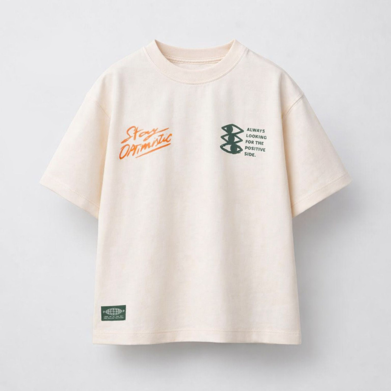 Image of Alan Jones Boys Printed Cotton Blend Oversized T Shirt