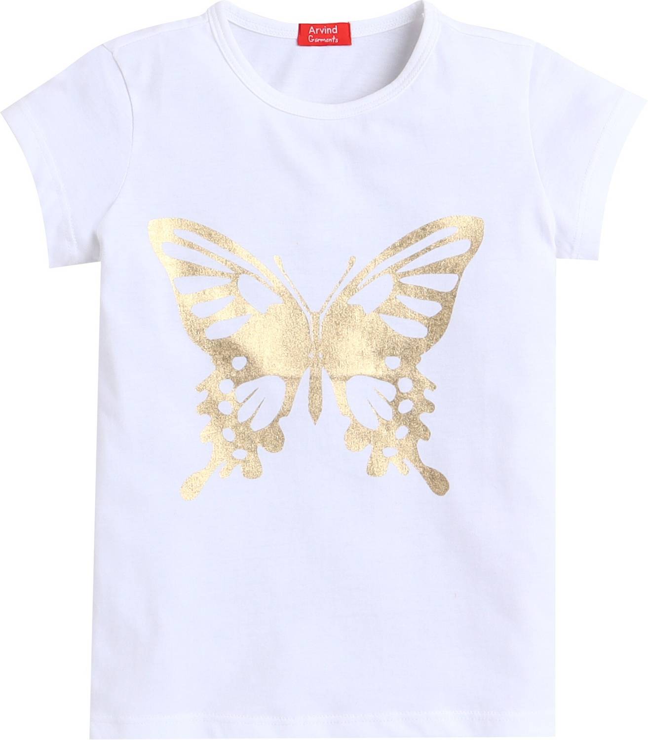 Arvind Garments Girls Printed Cotton Blend Regular T Shirt