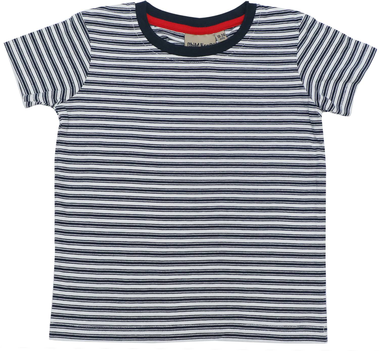 ChildKraft Boys Striped Cotton Blend Regular T Shirt