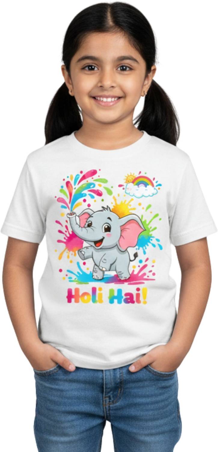 BRATMA Baby Boys & Baby Girls Typography, Graphic Print Polyester Regular T Shirt