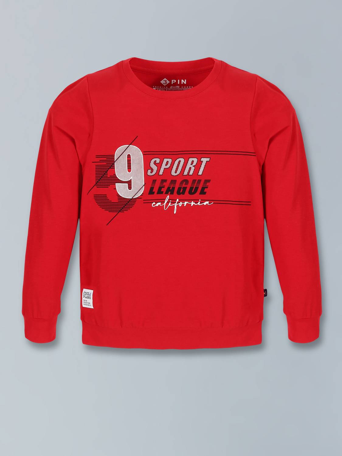 3Pin Boys Typography, Printed Cotton Blend Regular T Shirt