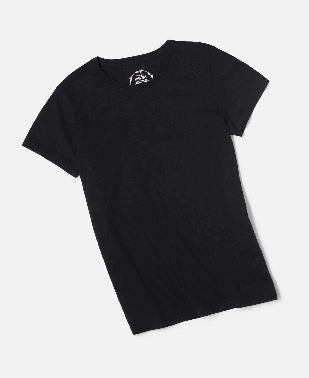 Image of JOCKEY Girls Solid Pure Cotton Regular T Shirt