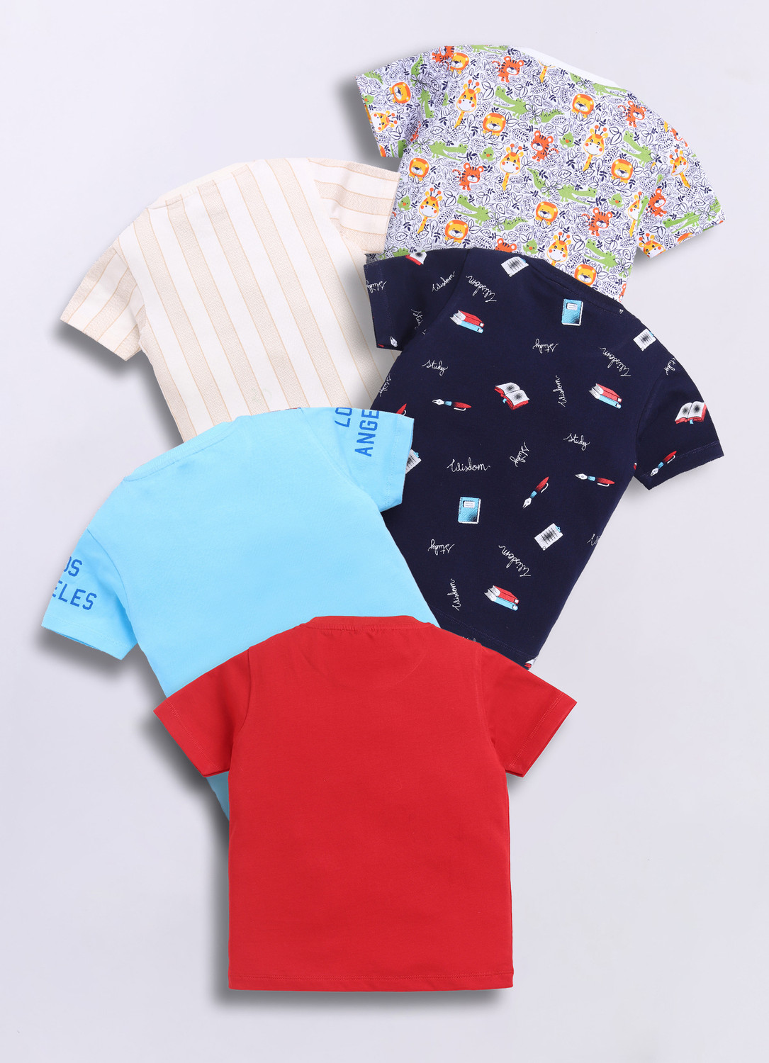 Image of LITTLE NINJA Baby Boys Printed Pure Cotton Regular T Shirt