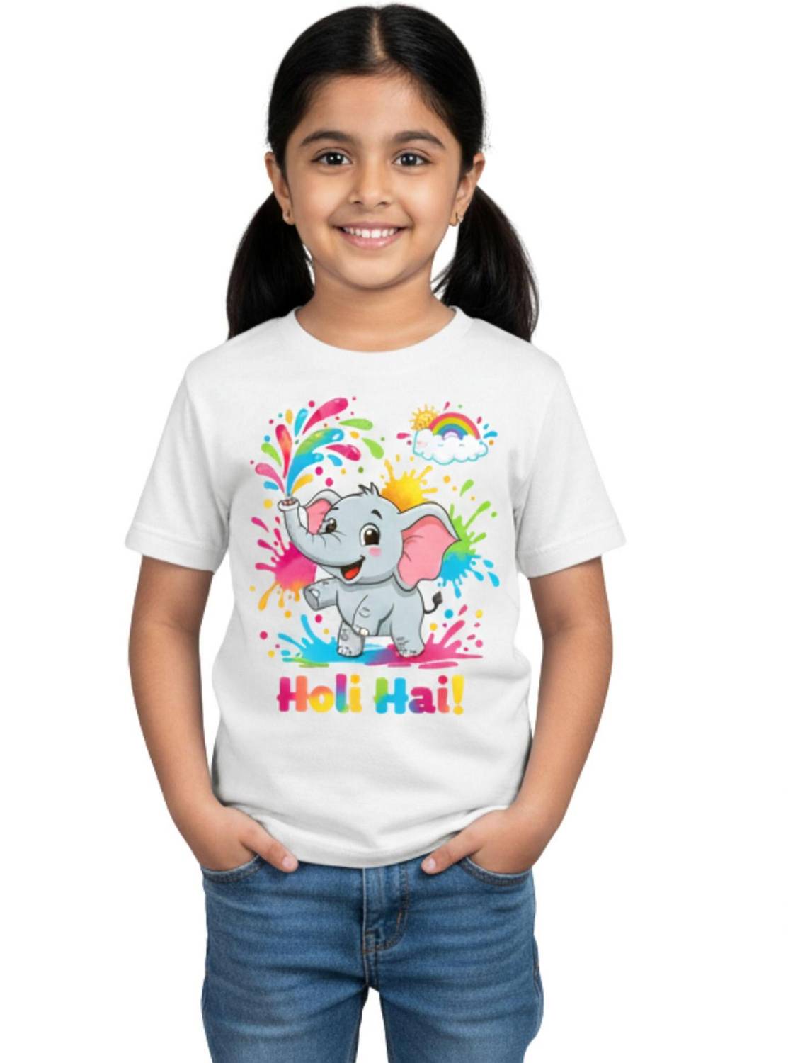 BRATMA Boys & Girls Typography, Graphic Print Polyester Regular T Shirt