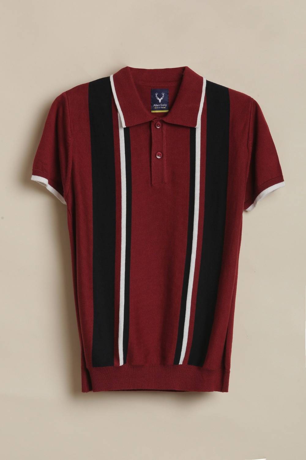 Allen Solly Boys Striped Pure Cotton Regular T Shirt