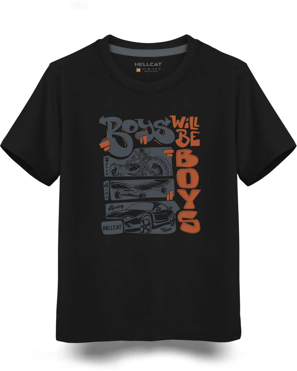 Image of Hellcat Boys Printed Cotton Blend Regular T Shirt