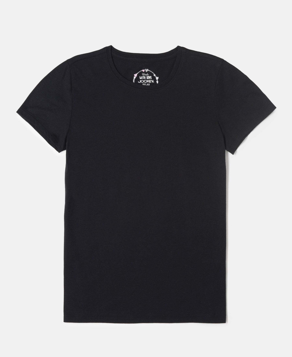 Image of JOCKEY Girls Solid Pure Cotton Regular T Shirt