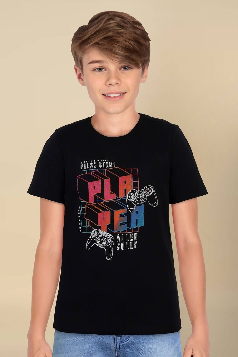 Allen Solly Boys Printed Pure Cotton Regular T Shirt