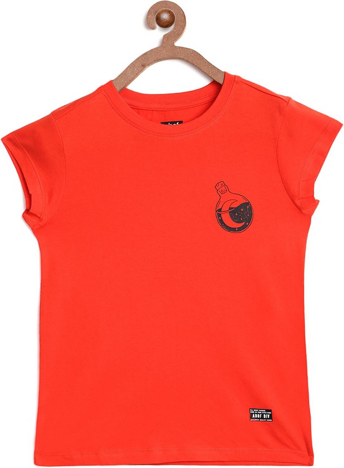 Aditya Birla  - abof Girls Printed Pure Cotton Regular T Shirt