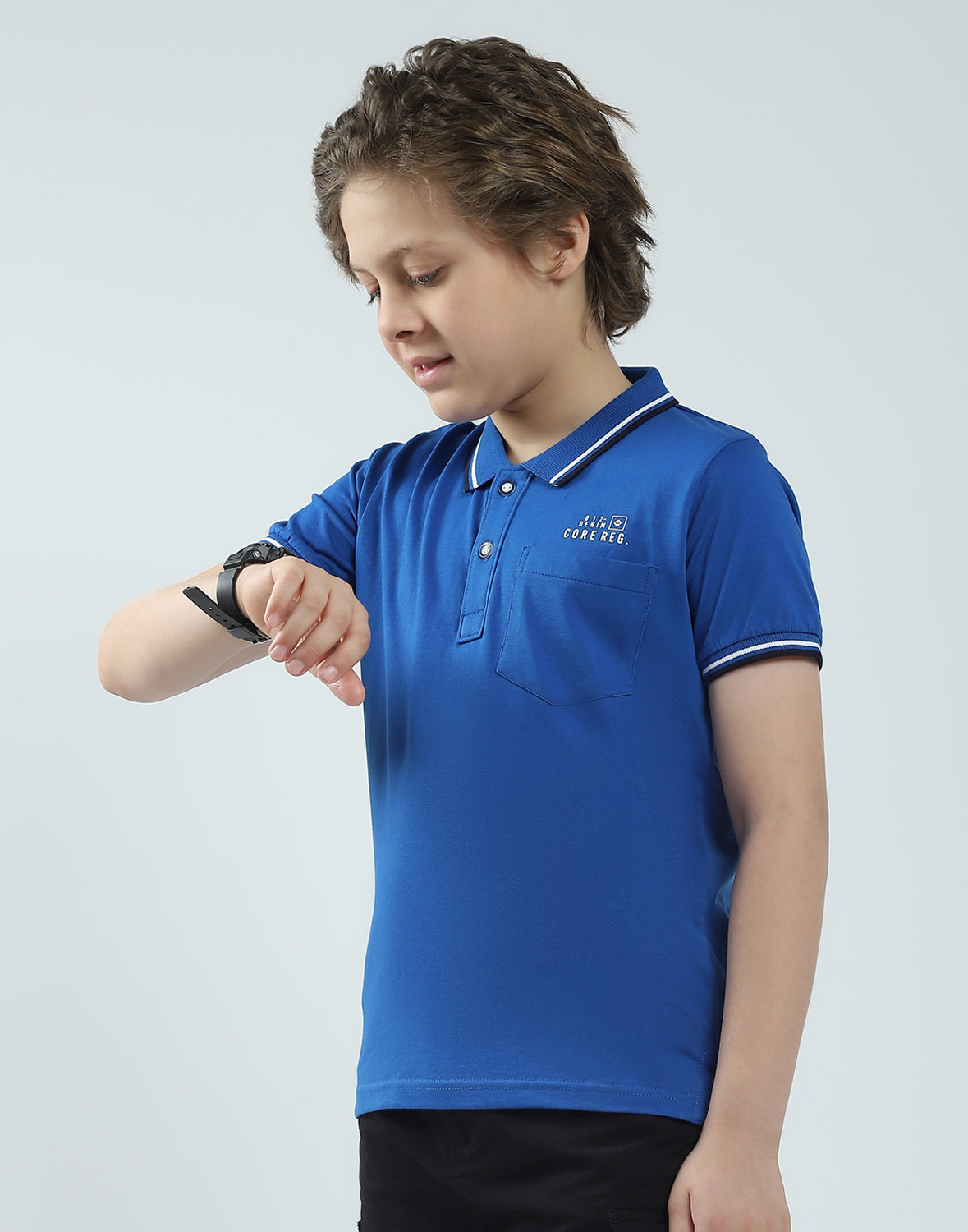 Image of MONTE CARLO Boys Solid Pure Cotton Regular T Shirt