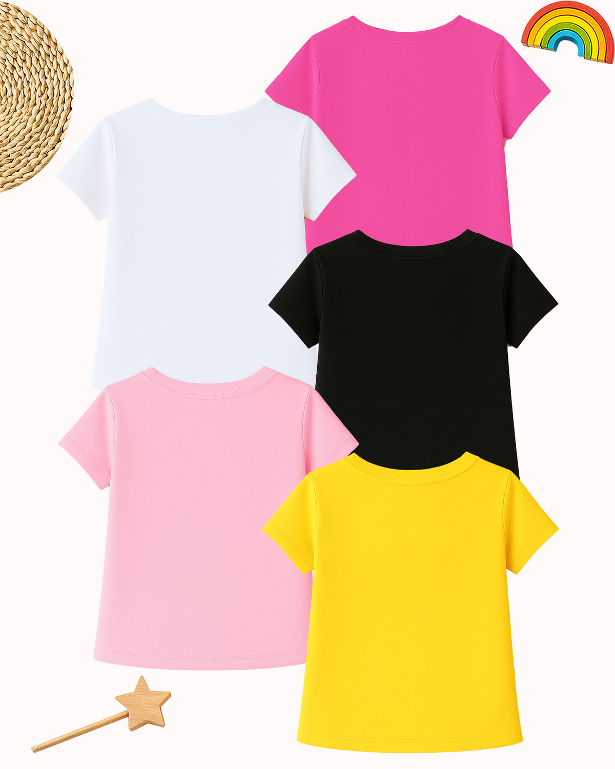 Image of Kuchipoo Girls Printed Cotton Blend Regular T Shirt
