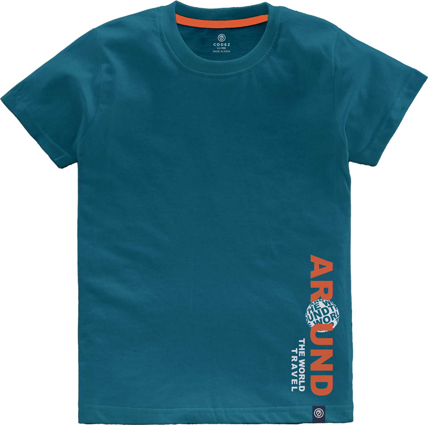Image of Codez Boys Printed Cotton Blend Regular T Shirt